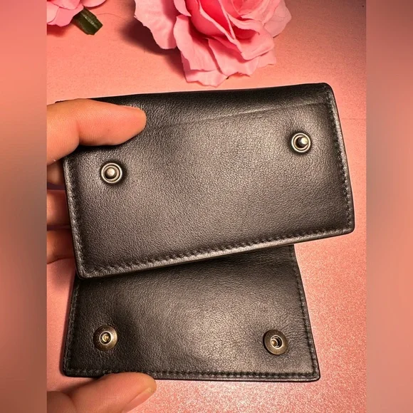DUNHILL - DUNHILL logo leather Key Case in Black Authentic is